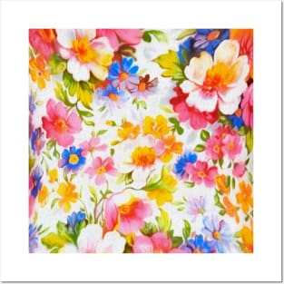 Floral festival with Spring flowers Posters and Art